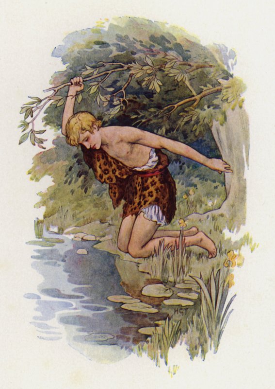 Narciso (litografia a colori) da Harry George Theaker