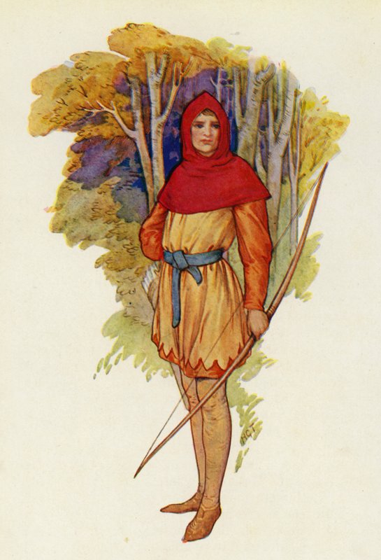 Robin era un tipo avventuroso già in gioventù (litografia a colori) da Harry George Theaker