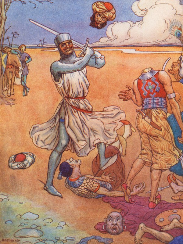 La penitenza di Ingoldsby, una leggenda della Palestina Westkent (litografia a colori) da Harry George Theaker