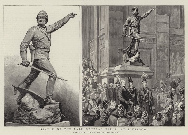 Statua del Defunto Generale Earle, a Liverpool da Harry Hamilton Johnston