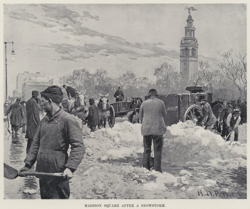 Madison Square dopo una tempesta di neve da Harry M. Pettit
