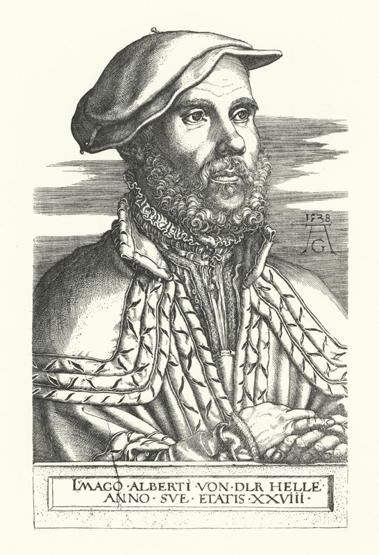 Ritratto di Albert van der Helle da Heinrich (after) Aldegrever