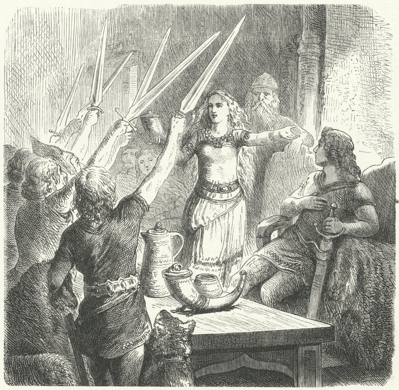 Balti che brindano ai figli del loro re da Heinrich Leutemann