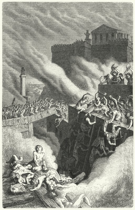 Assalto alla Byrsa e distruzione di Cartagine da Heinrich Leutemann