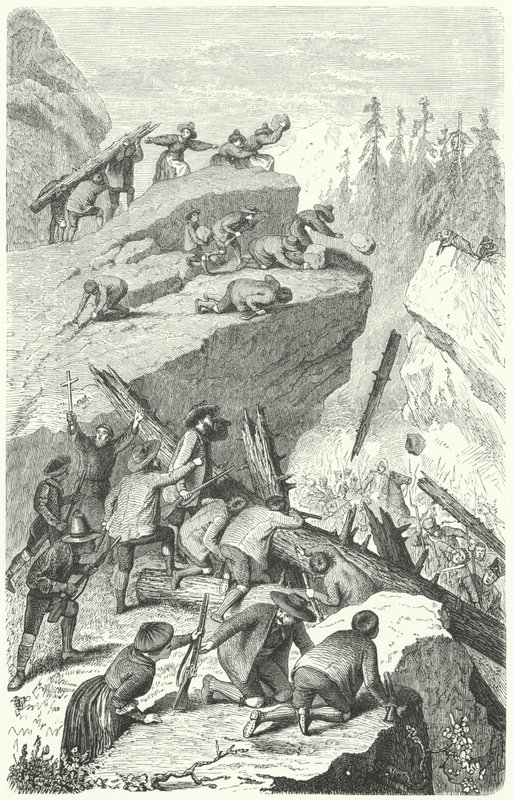 Ribelli tirolesi combattono l