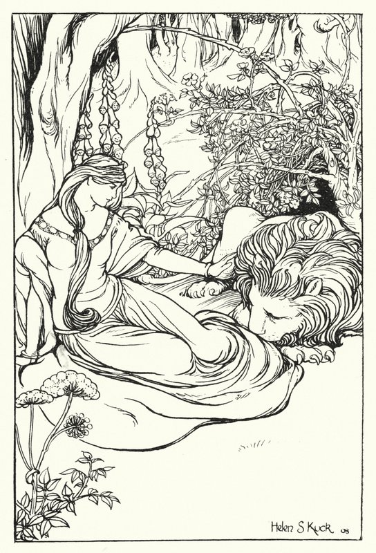 Una e il Leone (incisione) da Helen S. Kuck
