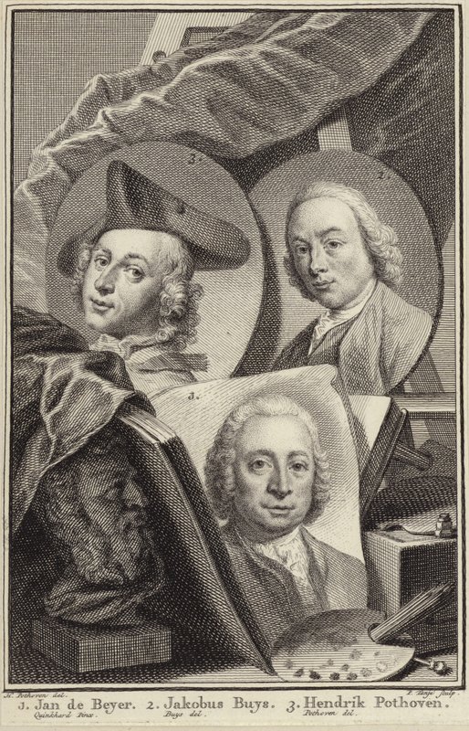 Ritratto di Jan de Beijer, Jacobus Buys e Hendrik Pothoven da Hendrik Pothoven