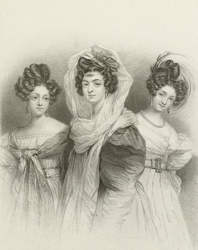 Tre bellezze da Henri Grevedon