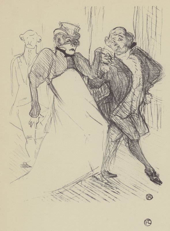 Rejane e Galipaux, in Madame Sans-Gene da Henri de Toulouse Lautrec