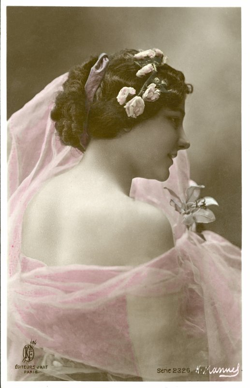 Donna con sciarpa rosa da Henri (after) Manuel