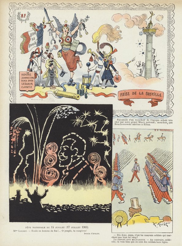 Festa della Bastiglia. Illustrazione per Le Rire da Henri Avelot