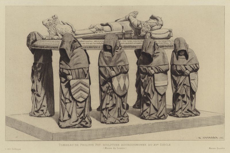 Tomba di Philippe Pot, Gran Siniscalco di Borgogna, XV Secolo da Henri Charles Guérard