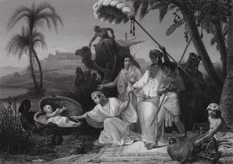 Il Ritrovamento di Mosè da Henri Frederic (after) Schopin