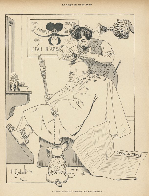 Taglio di capelli del Re di Thule: un uomo dal barbiere da Henri Gerbault