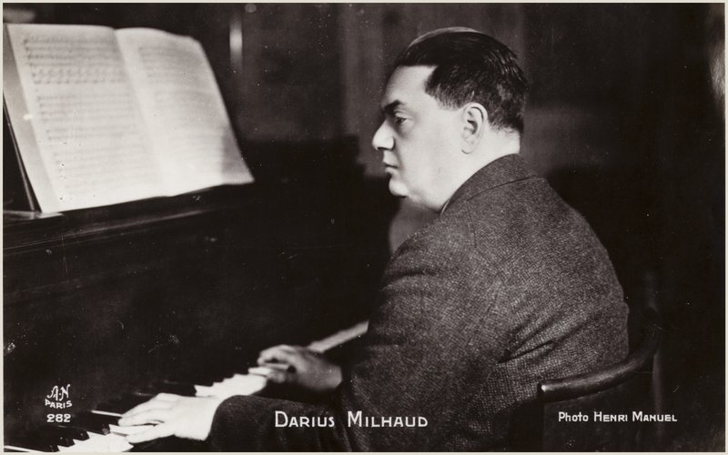Ritratto di Darius Milhaud (foto b/n) da Henri Manuel
