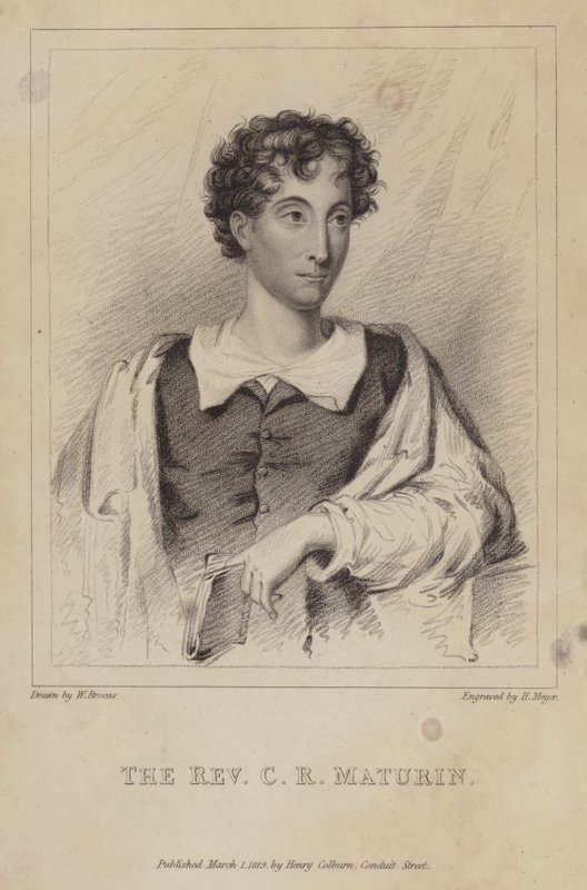 Charles Robert Maturin, clero protestante irlandese; romanziere e drammaturgo da Henri after Meyer