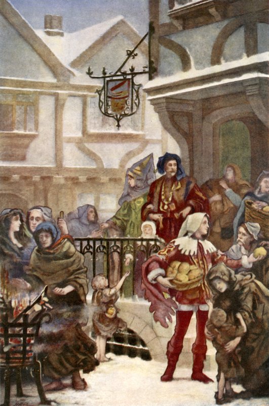 Sir Richard Whittington distribuisce la carità da Henrietta Rae