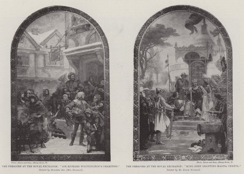 Gli affreschi alla Royal Exchange da Henrietta Rae