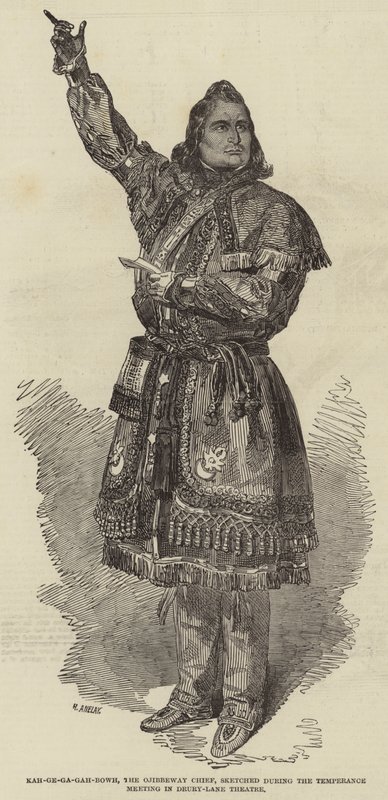 Kah-ge-ga-gah-bowh, il Capo Ojibbeway, schizzato durante l