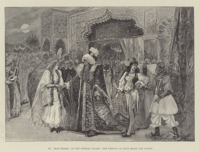 Barbablù, al Crystal Palace, il matrimonio di Barbablù e Fatima da Henry Charles Seppings Wright