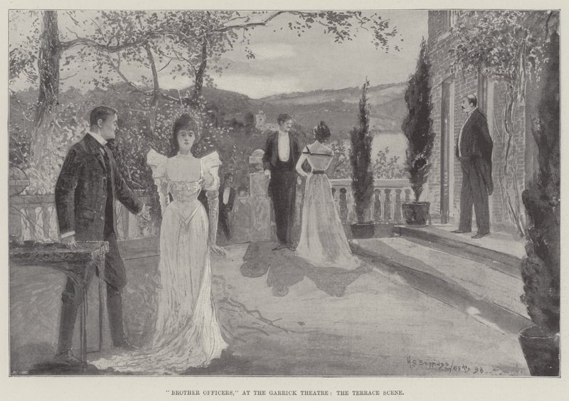 Fratelli Ufficiali, al Teatro Garrick, la Scena della Terrazza da Henry Charles Seppings Wright