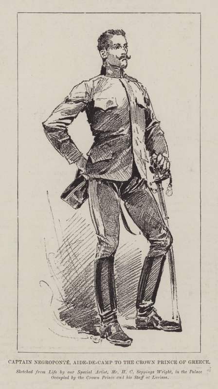 Capitano Negroponte, aiutante di campo del principe ereditario di Grecia da Henry Charles Seppings Wright
