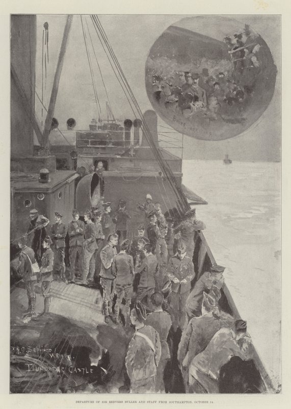 Partenza di Sir Redvers Buller e dello staff da Southampton, 14 ottobre da Henry Charles Seppings Wright