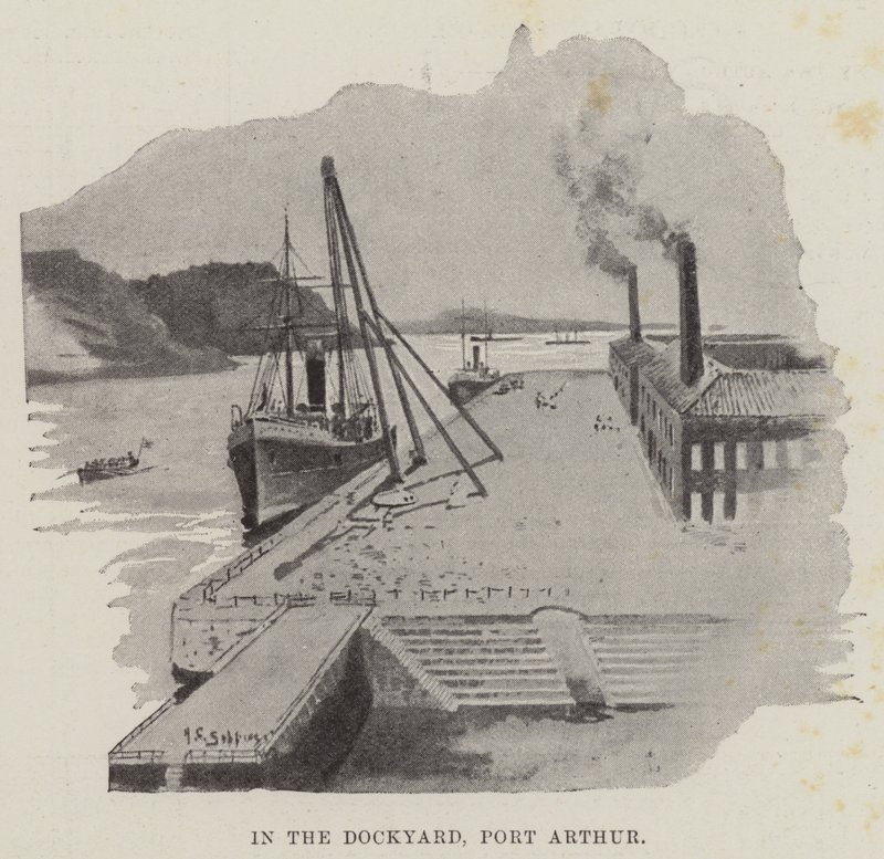 Nel cantiere navale, Port Arthur da Henry Charles Seppings Wright