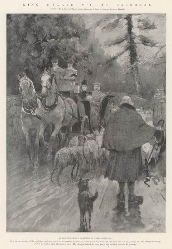 Re Edoardo VII a Balmoral da Henry Charles Seppings Wright