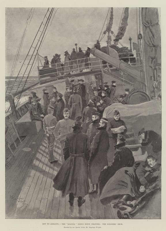 Verso Ashanti, la Loanda scende il Canale, il Ponte dei Soldati da Henry Charles Seppings Wright