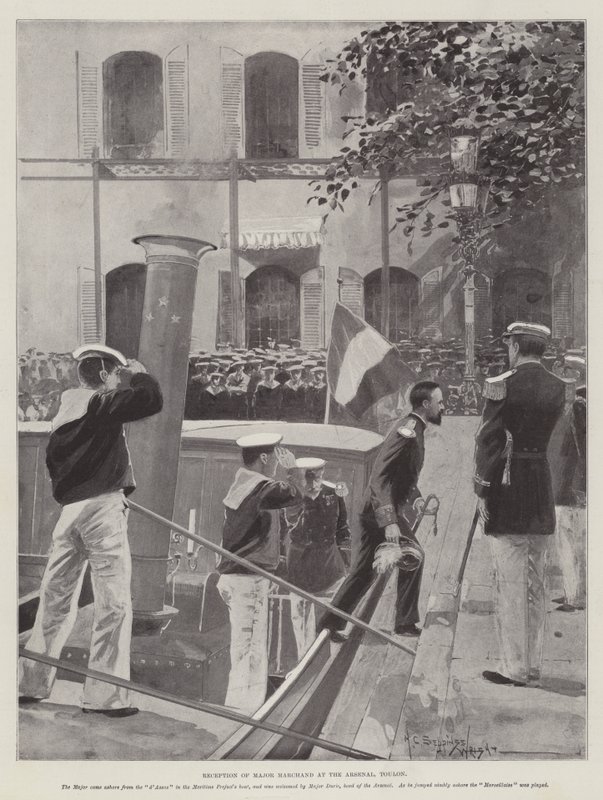 Accoglienza del maggiore Marchand all
