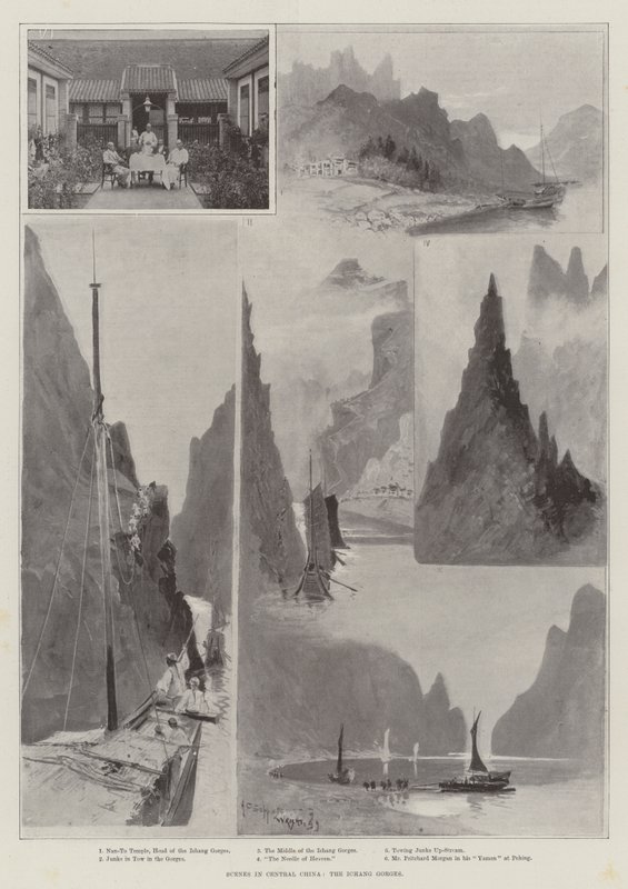 Scene nella Cina Centrale, le Gole di Ichang da Henry Charles Seppings Wright