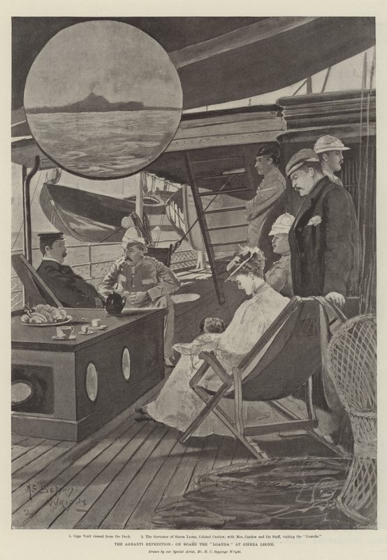 La spedizione Ashanti, a bordo della Loanda a Sierra Leone da Henry Charles Seppings Wright