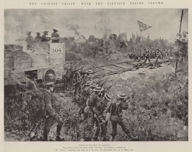 La crisi cinese, con la colonna di soccorso di Tientsin da Henry Charles Seppings Wright