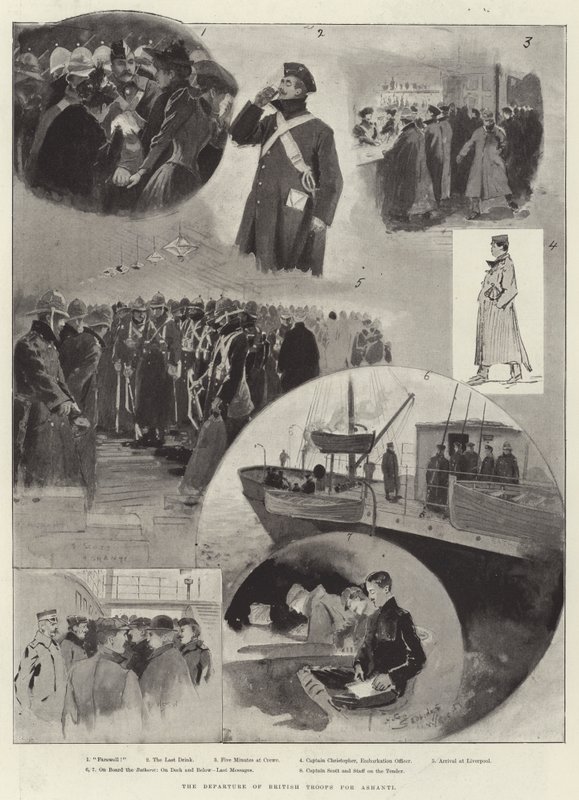 La partenza delle truppe britanniche per l