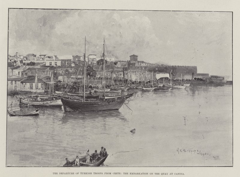La partenza delle truppe turche da Creta, l