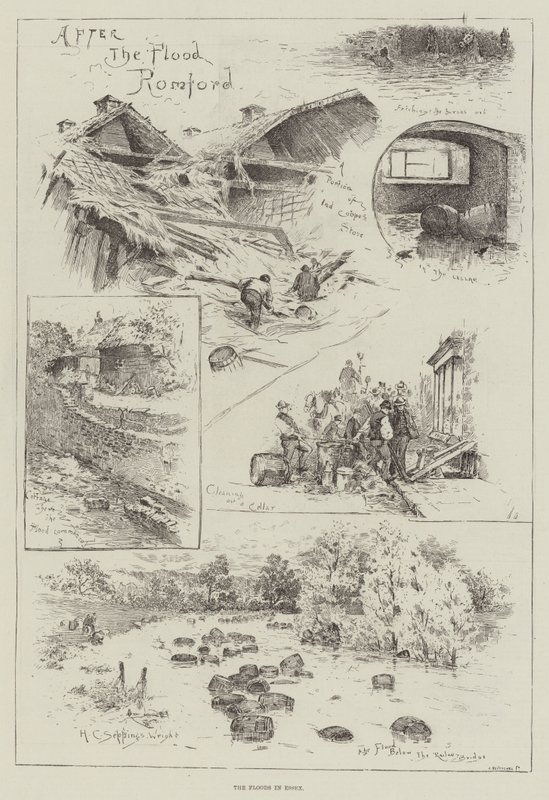 Le inondazioni in Essex da Henry Charles Seppings Wright