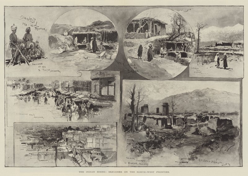 La rivolta indiana, schizzi sulla frontiera nord-occidentale da Henry Charles Seppings Wright