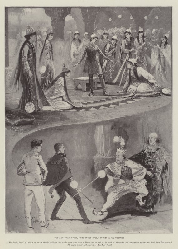 La Nuova Opera Comica, La Stella Fortunata, al Savoy Theatre da Henry Charles Seppings Wright
