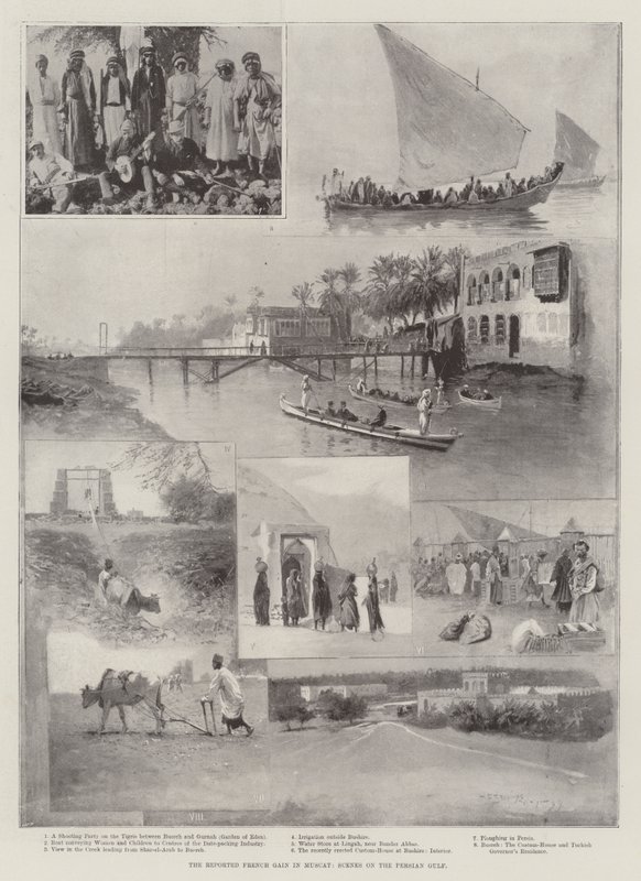 Il presunto guadagno francese a Mascate, scene sul Golfo Persico da Henry Charles Seppings Wright