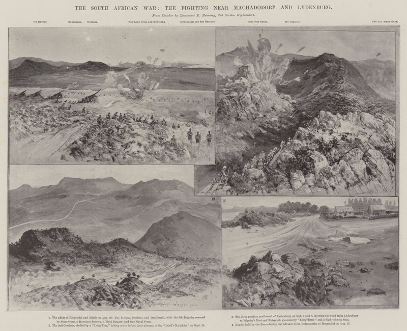 La guerra sudafricana, i combattimenti vicino a Machadodorp e Lydenburg da Henry Charles Seppings Wright