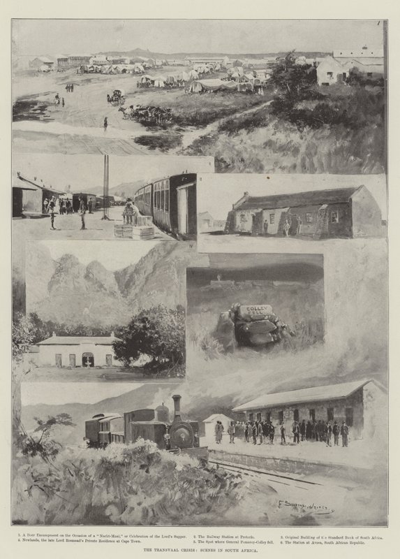 La crisi del Transvaal, scene in Sudafrica da Henry Charles Seppings Wright