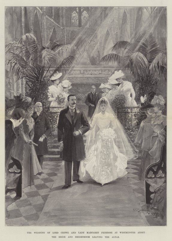 Il matrimonio di Lord Crewe e Lady Margaret Primrose all