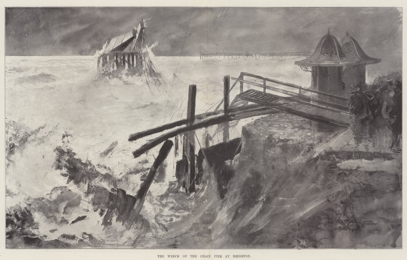Il Naufragio del Molo a Catena a Brighton da Henry Charles Seppings Wright