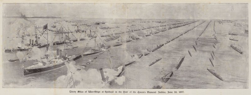 Trenta miglia di navi da guerra a Spithead nell