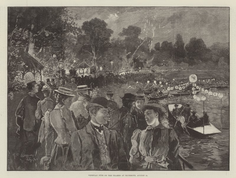 Festa veneziana sul Tamigi a Richmond, 15 agosto da Henry Charles Seppings Wright