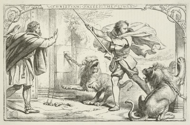Illustrazione per Il progresso del pellegrino di John Bunyan da Henry Courtney Selous