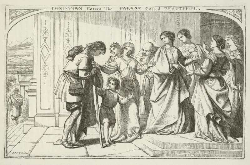Illustrazione per Il progresso del pellegrino di John Bunyan da Henry Courtney Selous