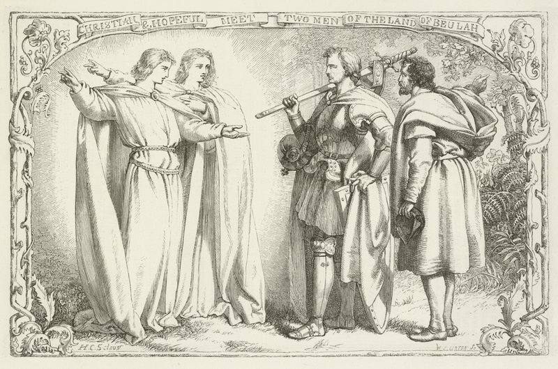 Illustrazione per Il progresso del pellegrino di John Bunyan da Henry Courtney Selous