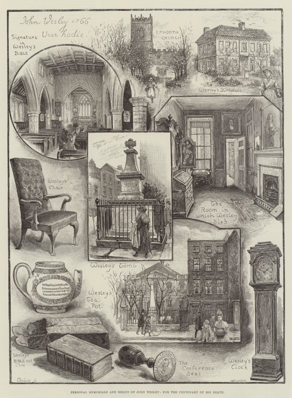 Memoriali personali e reliquie di John Wesley, per il centenario della sua morte da Henry Edward Tidmarsh